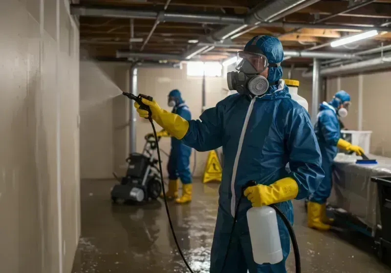 Basement Sanitization and Antimicrobial Treatment process in Langhorne, PA